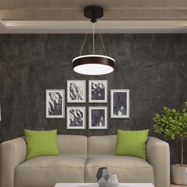 Κρεμαστό LED Φωτιστικό 12W Μαύρο V-TAC 1280lm Φυσικό Λευκό 4000K – 6931