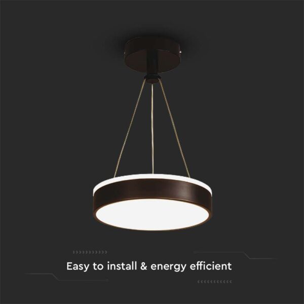 Κρεμαστό LED Φωτιστικό 12W Μαύρο V-TAC 1280lm Φυσικό Λευκό 4000K – 6931
