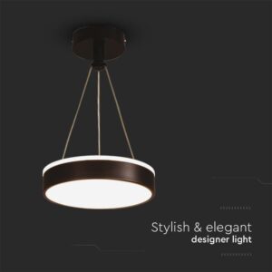 Κρεμαστό LED Φωτιστικό 12W Μαύρο V-TAC 1280lm Φυσικό Λευκό 4000K – 6931