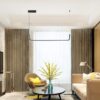 LED κρεμαστό φωτιστικό οροφής Designer 12W 4000K φυσικό λευκό με μαύρο σώμα V-TAC – 6939