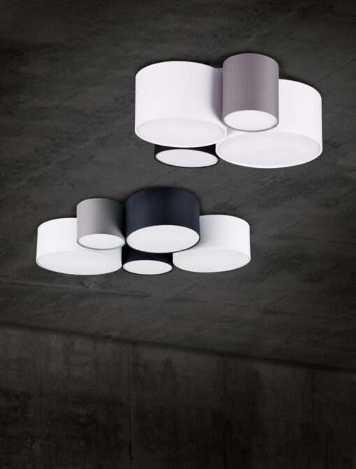 Φωτιστικό Οροφής Trio Lighting   E27 Πολύχρωμο Υφασμάτινο    693900517