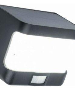 Lutec Try Εξωτερικού Χώρου Led Ηλιακό Τοίχου Με Ανιχνευτή Κίνησης Μαύρο LED 500 lm IP54 5000K – 6939101330