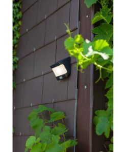 Lutec Try Εξωτερικού Χώρου Led Ηλιακό Τοίχου Με Ανιχνευτή Κίνησης Μαύρο LED 500 lm IP54 5000K – 6939101330