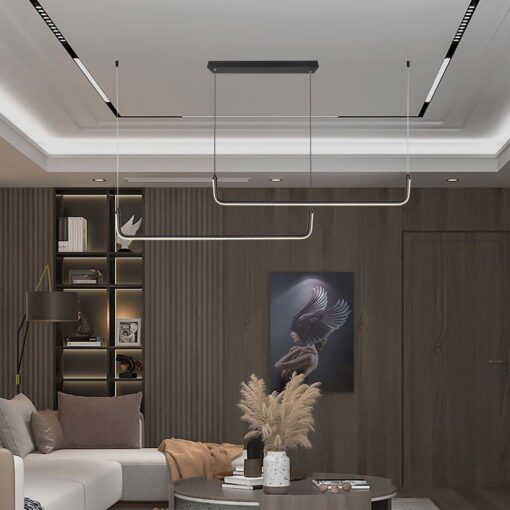 Κρεμαστό Γραμμικό Πολύφωτο LED 24W Μαύρο Σώμα V-TAC 2500lm Φυσικό Λευκό 4000K – 6941