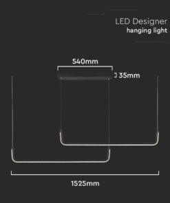 Κρεμαστό Γραμμικό Πολύφωτο LED 24W Μαύρο Σώμα V-TAC 2500lm Φυσικό Λευκό 4000K – 6941