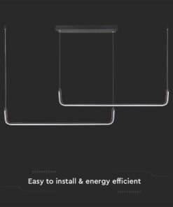 Κρεμαστό Γραμμικό Πολύφωτο LED 24W Μαύρο Σώμα V-TAC 2500lm Φυσικό Λευκό 4000K – 6941
