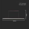 LED κρεμαστό φωτιστικό οροφής Designer 23W 4000K φυσικό λευκό με μαύρο σώμα V-TAC – 6943