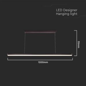 LED κρεμαστό φωτιστικό οροφής Designer 23W 4000K φυσικό λευκό με μαύρο σώμα V-TAC – 6943