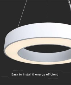 Κρεμαστό Φωτιστικό LED 50W Dimmable Λευκό Σώμα V-TAC 6100lm Φυσικό Λευκό 4000K – 6958