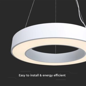 Κρεμαστό Φωτιστικό LED 50W Dimmable Λευκό Σώμα V-TAC 6100lm Φυσικό Λευκό 4000K – 6958