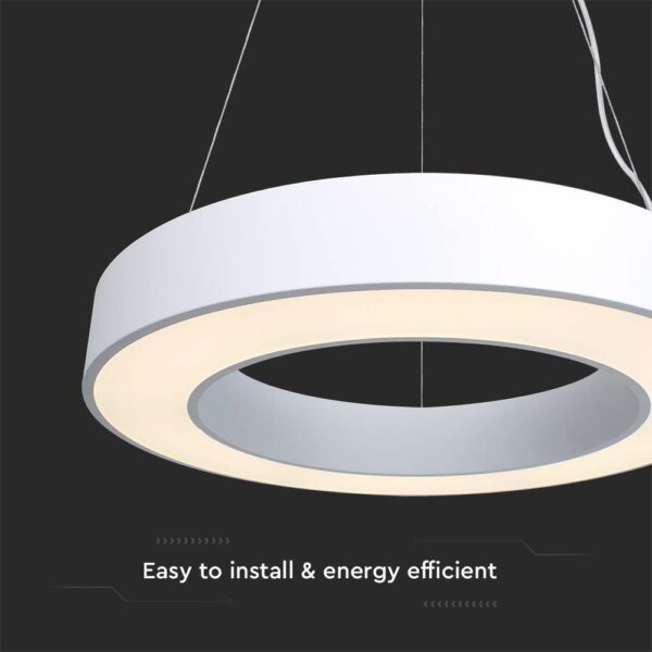 Κρεμαστό Φωτιστικό LED 50W Dimmable Λευκό Σώμα V-TAC 6100lm Φυσικό Λευκό 4000K – 6958