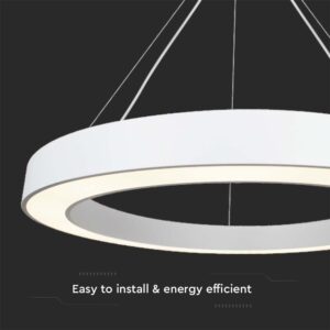 Κρεμαστό Φωτιστικό LED 90W Dimmable Λευκό Σώμα V-TAC 1100lm Φυσικό Λευκό 4000K – 6962