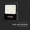 LED Ηλιακός Προβολέας 20W με Φ/Β Πάνελ & Τηλεχειριστήριο V-TAC Μαύρος IP65 2400lm Φυσικό Λευκό 4000K – 6971