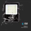 LED Ηλιακός Προβολέας 20W με Φ/Β Πάνελ & Τηλεχειριστήριο V-TAC Μαύρος IP65 2400lm Φυσικό Λευκό 4000K – 6971