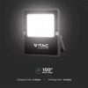 LED Ηλιακός Προβολέας 20W με Φ/Β Πάνελ & Τηλεχειριστήριο V-TAC Μαύρος IP65 2400lm Φυσικό Λευκό 4000K – 6971