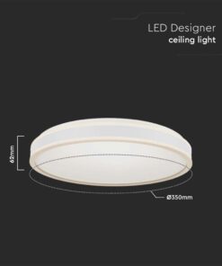 Πλαφονιέρα Οροφής LED 18W Λευκή V-TAC 1280lm Φυσικό Λευκό 4000K – 6987