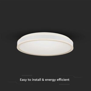 Πλαφονιέρα Οροφής LED 18W Λευκή V-TAC 1280lm Φυσικό Λευκό 4000K – 6987