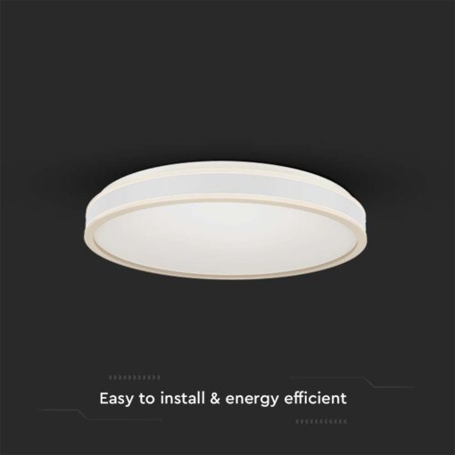 Πλαφονιέρα Οροφής LED 18W Λευκή V-TAC 1280lm Φυσικό Λευκό 4000K – 6987