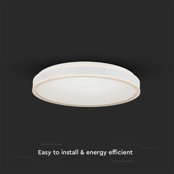 Πλαφονιέρα Οροφής LED 18W Λευκή V-TAC 1280lm Φυσικό Λευκό 4000K – 6987