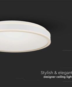 Πλαφονιέρα Οροφής LED 18W Λευκή V-TAC 1280lm Φυσικό Λευκό 4000K – 6987