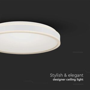 Πλαφονιέρα Οροφής LED 18W Λευκή V-TAC 1280lm Φυσικό Λευκό 4000K – 6987