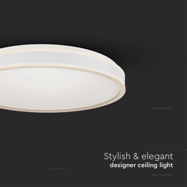 Πλαφονιέρα Οροφής LED 18W Λευκή V-TAC 1280lm Φυσικό Λευκό 4000K – 6987