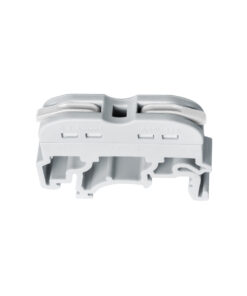 GloboStar® FAST-CONNECT 69900 Μονή Κλέμα Ράγας Ταχείας Σύνδεσης & Διακλάδωσης Καλωδίων για Ηλεκτρολογικούς Πίνακες – 1 x Είσοδος & 1 x Έξοδος με Συμβατή Διατομή Καλωδίων 0.2mm² έως 4mm² – 600V 32A Max – Μ4.5 x Π1 x Υ3.2cm – Γκρι & Λευκό – Πακέτο 10 Τεμαχίων – 5 Years Warranty
