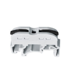 GloboStar® FAST-CONNECT 69901 Μονή Κλέμα Ράγας Ταχείας Σύνδεσης & Διακλάδωσης Καλωδίων για Ηλεκτρολογικούς Πίνακες – 1 x Είσοδος & 1 x Έξοδος με Συμβατή Διατομή Καλωδίων 0.2mm² έως 4mm² – 600V 32A Max – Μ4.5 x Π1 x Υ3.2cm – Γκρι & Μαύρο – Πακέτο 10 Τεμαχίων – 5 Years Warranty