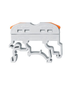 GloboStar® FAST-CONNECT 69904 Μονή Κλέμα Ράγας Ταχείας Σύνδεσης & Διακλάδωσης Καλωδίων για Ηλεκτρολογικούς Πίνακες – 1 x Είσοδος & 1 x Έξοδος με Συμβατή Διατομή Καλωδίων 0.2mm² έως 4mm² – 600V 32A Max – Μ4.5 x Π1 x Υ3.2cm – Γκρι & Πορτοκαλί – Πακέτο 10 Τεμαχίων – 5 Years Warranty