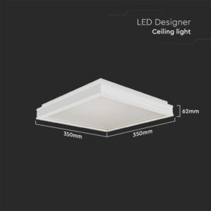 Πλαφονιέρα Οροφής LED Τετράγωνη 18W Λευκή V-TAC 1280lm Φυσικό Λευκό 4000K – 6991