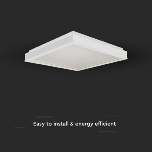 Πλαφονιέρα Οροφής LED Τετράγωνη 18W Λευκή V-TAC 1280lm Φυσικό Λευκό 4000K – 6991
