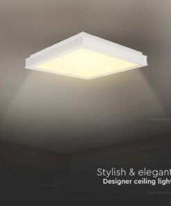 Πλαφονιέρα Οροφής LED Τετράγωνη 18W Λευκή V-TAC 1280lm Φυσικό Λευκό 4000K – 6991