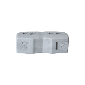 GloboStar® FAST-CONNECT 69911 Διπλή Κλέμα Ταχείας Σύνδεσης & Διακλάδωσης Καλωδίων – 2 x Είσοδοι & 2 x Έξοδοι με Συμβατή Διατομή Καλωδίων 0.08mm² έως 2.5mm² – 250V/4KV 32A Max – Μ2 x Π4 x Υ1.5cm – Γκρι με Πορτοκαλί & Μπλε – Πακέτο 5 Τεμαχίων – 5 Years Warranty