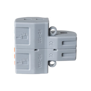 GloboStar® FAST-CONNECT 69914 Διπλή σε Εξαπλή Κλέμα Ταχείας Σύνδεσης & Διακλάδωσης Καλωδίων – 2 x Είσοδοι & 6 x Έξοδοι με Συμβατή Διατομή Καλωδίων 0.08mm² έως 2.5mm² – 250V/4KV 32A Max – Μ3.6 x Π4 x Υ1.5cm – Γκρι με Πορτοκαλί & Μπλε – Πακέτο 5 Τεμαχίων – 5 Years Warranty