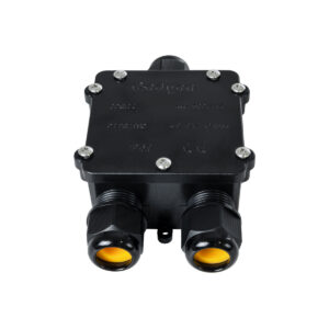 GloboStar® FAST-CONNECT 69915 Τριπλό Υ Αδιάβροχο IP68 Κυτίο Ταχείας Σύνδεσης & Διακλάδωσης Καλωδίων – 3 x Είσοδοι – Εσωτερική Τετραπλή Κλέμα με Συμβατή Διατομή Καλωδίων 4 x 0.5mm² έως 4 x 2.5mm² – 500V 41A Max – Μ13 x Π8 x Υ4cm – Μαύρο – 5 Years Warranty