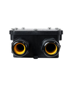 GloboStar® FAST-CONNECT 69915 Τριπλό Υ Αδιάβροχο IP68 Κυτίο Ταχείας Σύνδεσης & Διακλάδωσης Καλωδίων – 3 x Είσοδοι – Εσωτερική Τετραπλή Κλέμα με Συμβατή Διατομή Καλωδίων 4 x 0.5mm² έως 4 x 2.5mm² – 500V 41A Max – Μ13 x Π8 x Υ4cm – Μαύρο – 5 Years Warranty