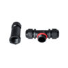 GloboStar® FAST-CONNECT 69917 Τριπλός Τ Αδιάβροχος IP68 Σύνδεσμος Ταχείας Σύνδεσης & Διακλάδωσης Καλωδίων – 1 x Είσοδος & 2 x Έξοδος – Εσωτερική Τριπλή Κλέμα με Συμβατή Διατομή Καλωδίων 3 x 0.5mm² έως 3 x 4mm² – 450V 24A Max – Μ10 x Π10 x Υ3cm – Μαύρο – 5 Years Warranty
