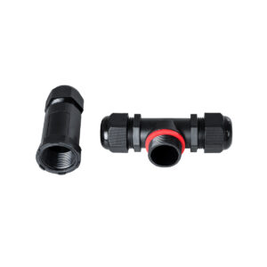 GloboStar® FAST-CONNECT 69917 Τριπλός Τ Αδιάβροχος IP68 Σύνδεσμος Ταχείας Σύνδεσης & Διακλάδωσης Καλωδίων – 1 x Είσοδος & 2 x Έξοδος – Εσωτερική Τριπλή Κλέμα με Συμβατή Διατομή Καλωδίων 3 x 0.5mm² έως 3 x 4mm² – 450V 24A Max – Μ10 x Π10 x Υ3cm – Μαύρο – 5 Years Warranty
