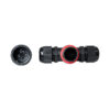 GloboStar® FAST-CONNECT 69917 Τριπλός Τ Αδιάβροχος IP68 Σύνδεσμος Ταχείας Σύνδεσης & Διακλάδωσης Καλωδίων – 1 x Είσοδος & 2 x Έξοδος – Εσωτερική Τριπλή Κλέμα με Συμβατή Διατομή Καλωδίων 3 x 0.5mm² έως 3 x 4mm² – 450V 24A Max – Μ10 x Π10 x Υ3cm – Μαύρο – 5 Years Warranty