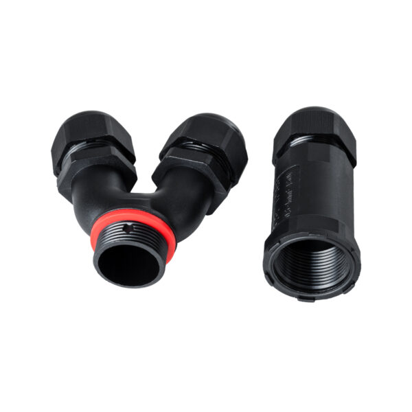 GloboStar® FAST-CONNECT 69918 Τριπλός Υ Αδιάβροχος IP68 Σύνδεσμος Ταχείας Σύνδεσης & Διακλάδωσης Καλωδίων – 1 x Είσοδος & 2 x Έξοδος – Εσωτερική Τριπλή Κλέμα με Συμβατή Διατομή Καλωδίων 3 x 0.5mm² έως 3 x 4mm² – 450V 24A Max – Μ13.5 x Π7.5 x Υ3cm – Μαύρο – 5 Years Warranty