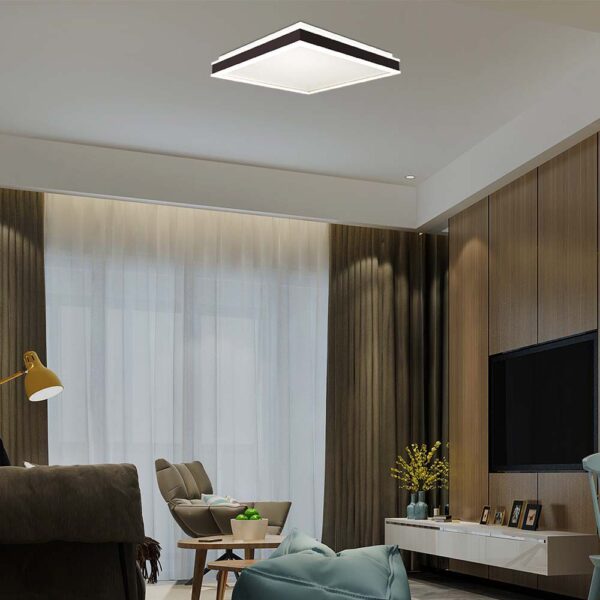 Πλαφονιέρα Οροφής LED Τετράγωνη 24W Μαύρη 45x45cm V-TAC 2500lm Φυσικό Λευκό 4000K – 6992