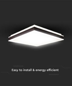 Πλαφονιέρα Οροφής LED Τετράγωνη 24W Μαύρη 45x45cm V-TAC 2500lm Φυσικό Λευκό 4000K – 6992