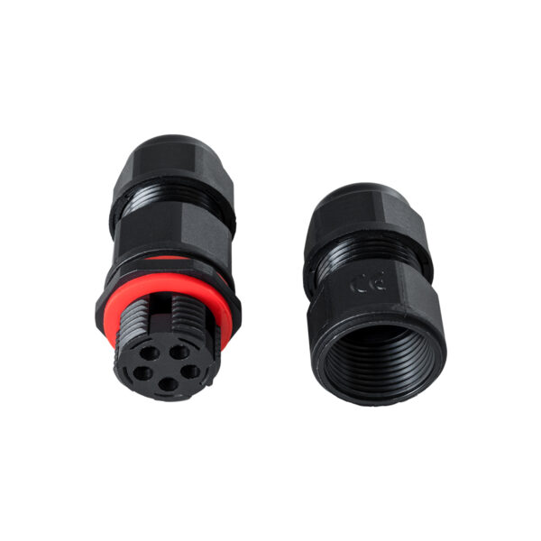 GloboStar® FAST-CONNECT 69920 Διπλός Ι Αδιάβροχος IP68 Σύνδεσμος Ταχείας Σύνδεσης & Διακλάδωσης Καλωδίων – 1 x Είσοδος & 1 x Έξοδος – Εσωτερική Τριπλή Κλέμα με Συμβατή Διατομή Καλωδίων 3 x 0.5mm² έως 3 x 1.5mm² – 450V 16A Max – Φ2.5 x Υ9cm – Μαύρο – 5 Years Warranty