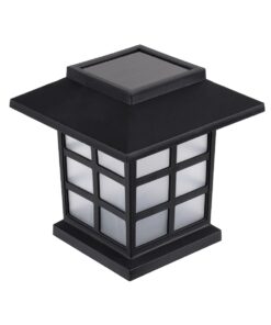 GloboStar® 69928 ΣΕΤ 2 Τεμαχίων Αυτόνομα Ηλιακά Φωτιστικά LED SMD 0.24W/Τεμ. 24lm/Τεμ. με Ενσωματωμένη Μπαταρία 600mAh – Φωτοβολταϊκό Πάνελ με Αισθητήρα Ημέρας-Νύχτας Αδιάβροχο IP65 Φανάρι Κήπου Τετράγωνο Ψυχρό Λευκό 6000K Μ8.5 x Π8.5 x Υ26.5cm