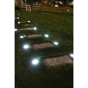 GloboStar® 69929 ΣΕΤ 4 Τεμαχίων Αυτόνομα Ηλιακά Φωτιστικά LED SMD 0.80W/Τεμ. 80lm/Τεμ. με Ενσωματωμένη Μπαταρία 600mAh – Φωτοβολταϊκό Πάνελ με Αισθητήρα Ημέρας-Νύχτας Αδιάβροχο IP65 Φανάρι Κήπου Στρογγυλό Ψυχρό Λευκό 6000K Φ12 x Υ13cm