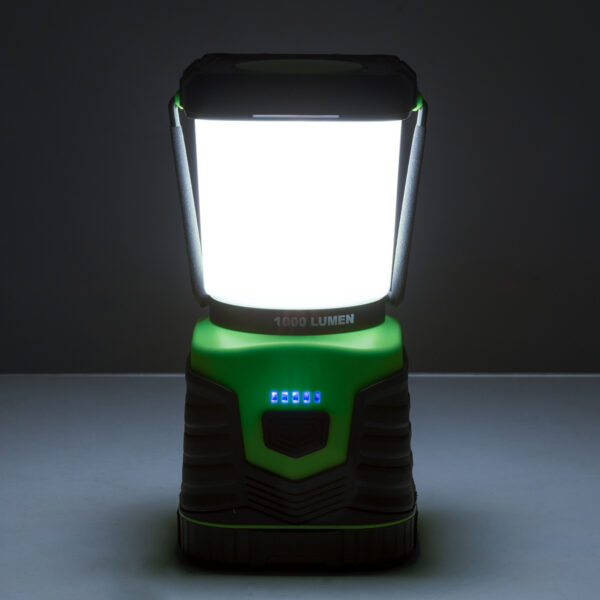 GloboStar® 69930 Αυτόνομο Επαναφορτιζόμενο Φανάρι Camping LED 10W με Εναλλαγή Χρωμάτων & Επαναφορτιζόμενη Μπαταρία 18650 4400mAh Li-ion – Power Bank – Αδιάβροχο IP54 Θερμό Λευκό 2700K – Ψυχρό Λευκό 6000K Μ18.5 x Π9 x Υ9cm