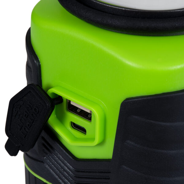 GloboStar® 69930 Αυτόνομο Επαναφορτιζόμενο Φανάρι Camping LED 10W με Εναλλαγή Χρωμάτων & Επαναφορτιζόμενη Μπαταρία 18650 4400mAh Li-ion – Power Bank – Αδιάβροχο IP54 Θερμό Λευκό 2700K – Ψυχρό Λευκό 6000K Μ18.5 x Π9 x Υ9cm