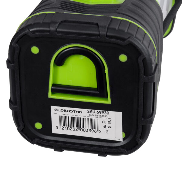 GloboStar® 69930 Αυτόνομο Επαναφορτιζόμενο Φανάρι Camping LED 10W με Εναλλαγή Χρωμάτων & Επαναφορτιζόμενη Μπαταρία 18650 4400mAh Li-ion – Power Bank – Αδιάβροχο IP54 Θερμό Λευκό 2700K – Ψυχρό Λευκό 6000K Μ18.5 x Π9 x Υ9cm
