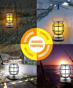 GloboStar® 69931 Αυτόνομο Ηλιακό Επαναφορτιζόμενο Φανάρι Camping LED 5W με Εναλλαγή Χρωμάτων Flame Effect & Επαναφορτιζόμενη Μπαταρία 18650 1200mAh Li-ion – Power Bank – Αδιάβροχο IP54 – Dimmable – Μαύρο Ασημί – Flame Effect 1800K – Ψυχρό Λευκό 6000K Φ10.