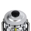 GloboStar® 69933 Αυτόνομο Επαναφορτιζόμενο Φανάρι Camping LED 5W με Επαναφορτιζόμενη Μπαταρία 18650 1200mAh Li-ion – Power Bank – Αδιάβροχο IP54 – Dimmable – Μαύρο Ασημί – Ψυχρό Λευκό 6000K Φ10.2 x Υ18cm